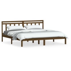 vidaXL Estructura de cama madera maciza de pino marrón miel 200x200 cm