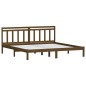 vidaXL Estructura de cama madera maciza de pino marrón miel 200x200 cm vidaXL Estructura de cama madera maciza de pino marrón miel 200x200 cm