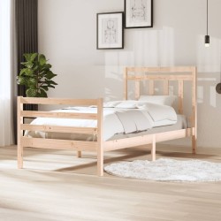 vidaXL Estructura de cama madera maciza 100x200 cm