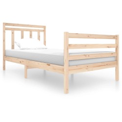 vidaXL Estructura de cama madera maciza 100x200 cm