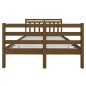 vidaXL Estructura de cama madera maciza marrón miel doble 120x190 cm