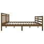 vidaXL Estructura de cama madera maciza marrón miel doble 120x190 cm