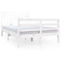 vidaXL Estructura de cama madera maciza blanco pequeña doble 120x190cm vidaXL Estructura de cama madera maciza blanco pequeña doble 120x190cm