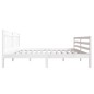vidaXL Estructura de cama madera maciza blanco pequeña doble 120x190cm vidaXL Estructura de cama madera maciza blanco pequeña doble 120x190cm