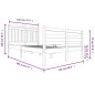vidaXL Estructura de cama madera maciza blanco pequeña doble 120x190cm vidaXL Estructura de cama madera maciza blanco pequeña doble 120x190cm