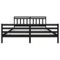 vidaXL Estructura de cama de madera maciza negra 200x200 cm vidaXL Estructura de cama de madera maciza negra 200x200 cm
