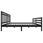 vidaXL Estructura de cama de madera maciza negra 200x200 cm vidaXL Estructura de cama de madera maciza negra 200x200 cm