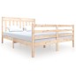 vidaXL Estructura de cama de madera maciza tamaño king 150x200 cm vidaXL Estructura de cama de madera maciza tamaño king 150x200 cm