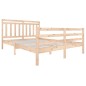 vidaXL Estructura de cama de madera maciza tamaño king 150x200 cm vidaXL Estructura de cama de madera maciza tamaño king 150x200 cm