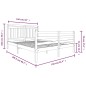 vidaXL Estructura de cama de madera maciza tamaño king 150x200 cm vidaXL Estructura de cama de madera maciza tamaño king 150x200 cm