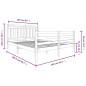 vidaXL Estructura de cama madera maciza marrón miel 160x200 cm vidaXL Estructura de cama madera maciza marrón miel 160x200 cm