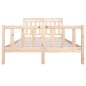 vidaXL Estructura de cama madera maciza 140x190 cm vidaXL Estructura de cama madera maciza 140x190 cm