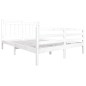 vidaXL Estructura de cama de madera maciza blanca 160x200 cm vidaXL Estructura de cama de madera maciza blanca 160x200 cm
