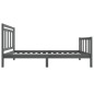 vidaXL Estructura de cama madera maciza gris individual 90x190 cm vidaXL Estructura de cama madera maciza gris individual 90x190 cm