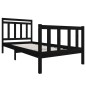 vidaXL Estructura de cama de madera maciza negra 90x200 cm vidaXL Estructura de cama de madera maciza negra 90x200 cm