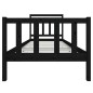 vidaXL Estructura de cama de madera maciza negra 90x200 cm vidaXL Estructura de cama de madera maciza negra 90x200 cm