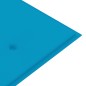 vidaXL Banco Batavia con cojín azul madera maciza de teca 150 cm vidaXL Banco Batavia con cojín azul madera maciza de teca 150 cm