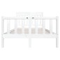 vidaXL Estructura de cama madera maciza blanco pequeña doble 120x190cm vidaXL Estructura de cama madera maciza blanco pequeña doble 120x190cm