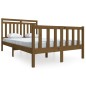 vidaXL Estructura de cama madera maciza marrón miel doble 120x190 cm vidaXL Estructura de cama madera maciza marrón miel doble 120x190 cm