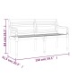 vidaXL Banco Batavia con cojín rojo madera maciza de teca 150 cm