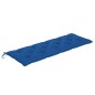 vidaXL Banco Batavia con cojín azul madera maciza de teca 150 cm vidaXL Banco Batavia con cojín azul madera maciza de teca 150 cm