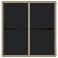 vidaXL Mesa de jardín ratán sintético y vidrio beige 109x107x74 cm vidaXL Mesa de jardín ratán sintético y vidrio beige 109x107x74 cm