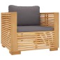 vidaXL Juego muebles de jardín 5 piezas y cojines madera maciza teca vidaXL Juego muebles de jardín 5 piezas y cojines madera maciza teca