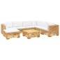 vidaXL Juego muebles de jardín 8 piezas y cojines madera maciza teca vidaXL Juego muebles de jardín 8 piezas y cojines madera maciza teca