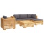 vidaXL Juego muebles de jardín 6 piezas y cojines madera maciza teca vidaXL Juego muebles de jardín 6 piezas y cojines madera maciza teca