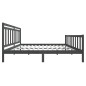 vidaXL Estructura de cama de madera maciza gris 180x200 cm