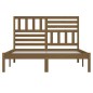 vidaXL Estructura de cama madera maciza pino marrón miel 120x190 cm vidaXL Estructura de cama madera maciza pino marrón miel 120x190 cm