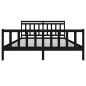 vidaXL Estructura de cama de madera maciza negra 180x200 cm vidaXL Estructura de cama de madera maciza negra 180x200 cm
