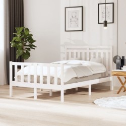 vidaXL Estructura de cama de madera maciza blanca 120x200 cm