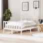 vidaXL Estructura de cama de madera maciza blanca 120x200 cm vidaXL Estructura de cama de madera maciza blanca 120x200 cm