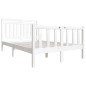 vidaXL Estructura de cama de madera maciza blanca 120x200 cm vidaXL Estructura de cama de madera maciza blanca 120x200 cm