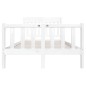 vidaXL Estructura de cama de madera maciza blanca 120x200 cm vidaXL Estructura de cama de madera maciza blanca 120x200 cm
