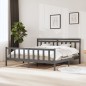 vidaXL Estructura de cama de madera maciza gris 200x200 cm vidaXL Estructura de cama de madera maciza gris 200x200 cm