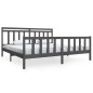 vidaXL Estructura de cama de madera maciza gris 200x200 cm vidaXL Estructura de cama de madera maciza gris 200x200 cm
