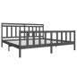 vidaXL Estructura de cama de madera maciza gris 200x200 cm vidaXL Estructura de cama de madera maciza gris 200x200 cm