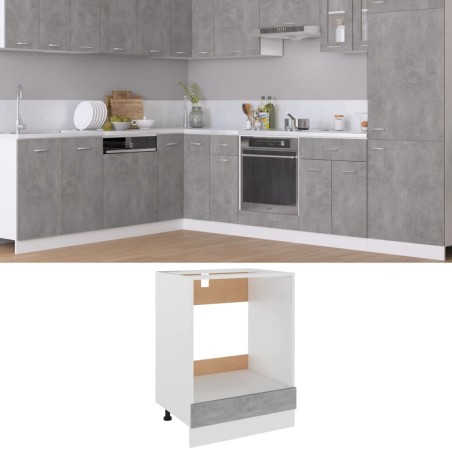 vidaXL Armario de horno de madera contrachapada hormigón 60x46x81,5cm
