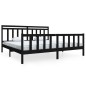 vidaXL Estructura de cama de madera maciza negra 200x200 cm vidaXL Estructura de cama de madera maciza negra 200x200 cm