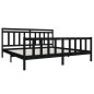 vidaXL Estructura de cama de madera maciza negra 200x200 cm vidaXL Estructura de cama de madera maciza negra 200x200 cm