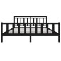 vidaXL Estructura de cama de madera maciza negra 200x200 cm vidaXL Estructura de cama de madera maciza negra 200x200 cm