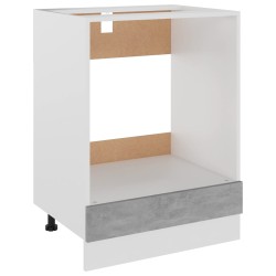 vidaXL Armario de horno de madera contrachapada hormigón 60x46x81,5cm