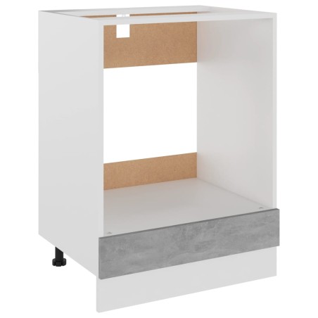 vidaXL Armario de horno de madera contrachapada hormigón 60x46x81,5cm