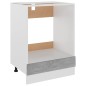 vidaXL Armario de horno de madera contrachapada hormigón 60x46x81,5cm vidaXL Armario de horno de madera contrachapada hormigón 60x46x81,5cm