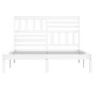 vidaXL Estructura de cama de madera maciza de pino blanca 160x200 cm vidaXL Estructura de cama de madera maciza de pino blanca 160x200 cm