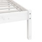 vidaXL Estructura de cama de madera maciza de pino blanca 160x200 cm vidaXL Estructura de cama de madera maciza de pino blanca 160x200 cm