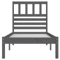 vidaXL Estructura de cama de madera maciza de pino gris 100x200 cm vidaXL Estructura de cama de madera maciza de pino gris 100x200 cm