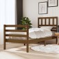 vidaXL Estructura de cama madera maciza marrón miel 100x200 cm